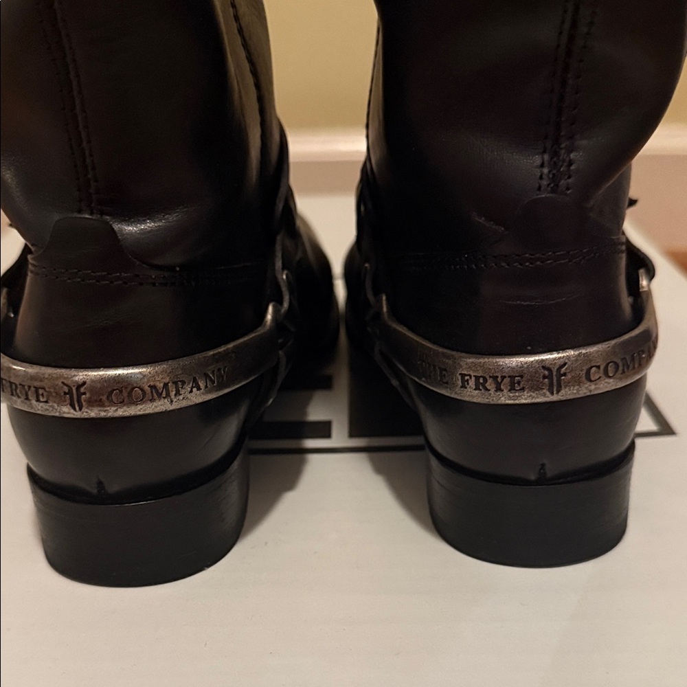 Frye Black Leather Heeled Boots - Picture 4 of 10